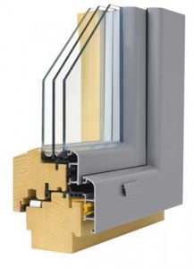 Prerez les / aluminij okna linije LUX 9.7 (Okna Gašper)